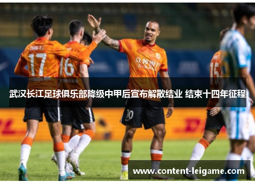 武汉长江足球俱乐部降级中甲后宣布解散结业 结束十四年征程